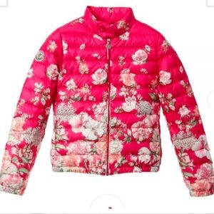 Moncler Floral Puffer Jacket - Pink